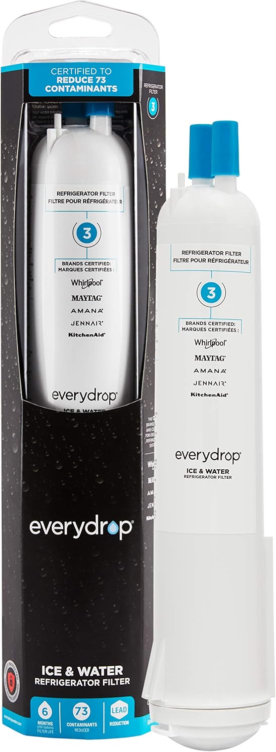 EveryDrop by Whirlpool Refrigerator Water Filter 3, EDR3RXD1 (Pack of 1): Home Improvement