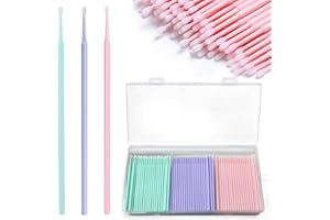 300pcs Disposable Micro Applicators Brushes, Eyelash Extensions Microfiber Wands Applicator Brush,False Eyelashes Brush Clean