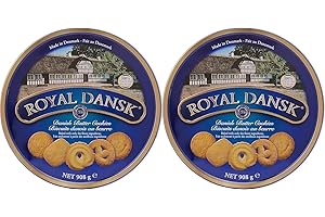 VALUBNDL: Royal Dansk Danish Butter Cookies – 2 Large Tins (908g Each) – 4 lbs Total Bulk Supply – Biscuits Danois au Beurre 
