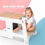 kidoola Learning Tower & Mini Desk Safe Height Adjustable Black Whiteboard view 5