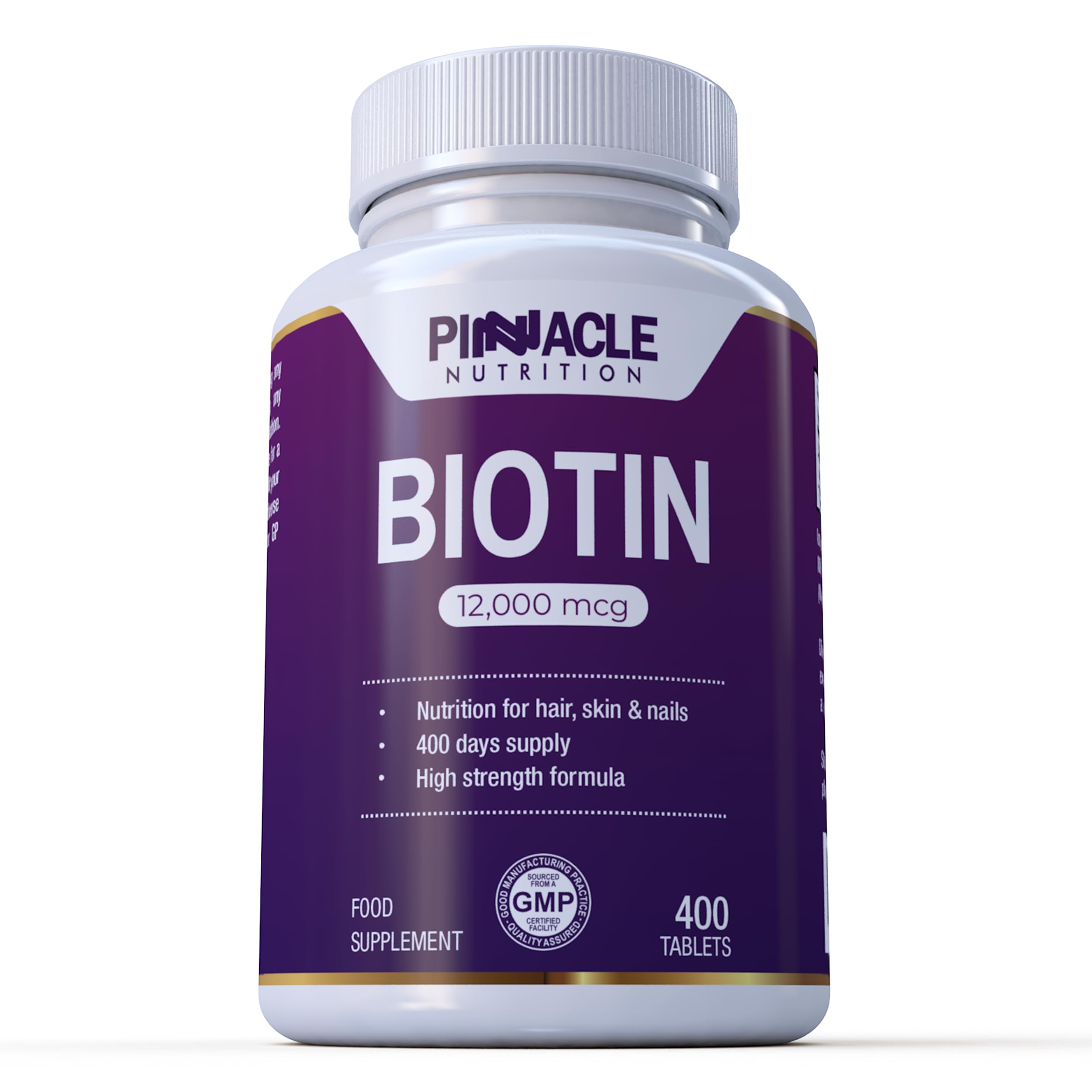 Biotin 12000mcg | 400 Tablets | Vitamin for Hair, Skin & Nails | UK Manufactured