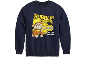 HYBRID APPAREL - Paw Patrol - Rubble & Crew - Rubble On The Double - Toddler & Youth Crewneck Fleece Sweatshirt