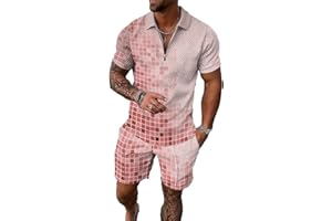 Mens Short Sets 2 Piece Outfits Polo Shirt Fashion Summer Tracksuits Casual Set Short Sleeve and Shorts Set for Men