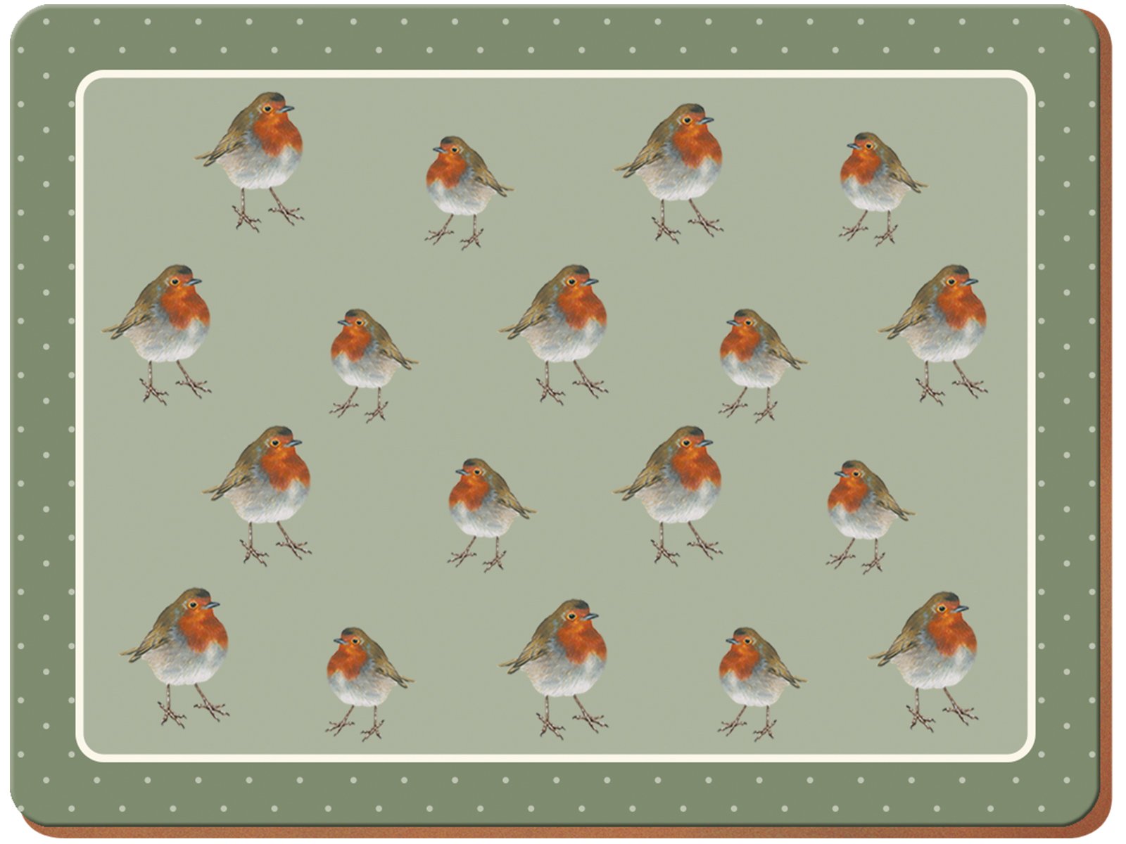 Creative Tops 4-Piece Set of Into The Wild Robin Placemats, 40 x 29 cm (15¾" x 11½")