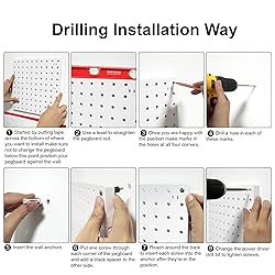 Pegboard Wall Organizer Panels, Multi-Room, Easy to