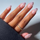 Glamnetic Halloween Press On Nails, Short Almond Glossy, Ghost Besties | Halloween ghost press on nails: Ghost Besties. Full
