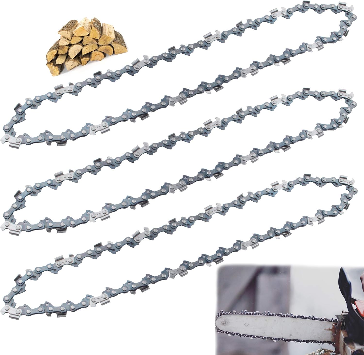 Broadsheet 3 Pcs 14 Inch Chainsaw Chain, 3/8