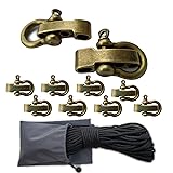SU LIFE 10 Pack Adjustable Bow Shackles, Metal