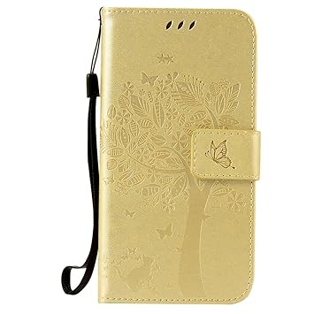 Nancen Compatible with Handyhülle Galaxy S5 / SM-G900F Flip Schutzhülle Zubehör Lederhülle mit Silikon Back Cover PU Leder Ha
