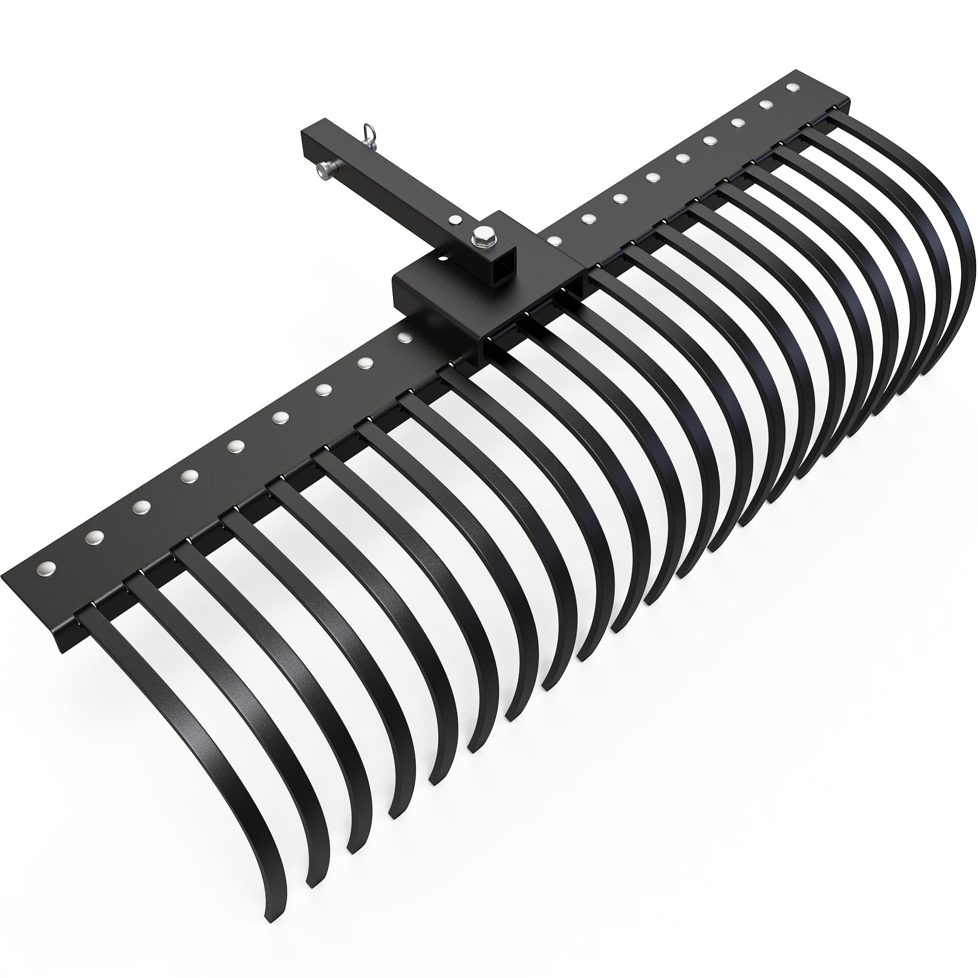Photo 1 of **NO FORKS**YITAMOTOR 5FT Tractors Rake 21 Pine Straw Rake Fits 2" Receiver for Lawn Tractors or ATV/UTV