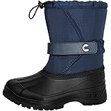 Crova Kids Snow Boots Boys Girls Womens Winter Warm Waterproof Outdoor Anti-Slip Fur Lined Resistant Cold Weather Shoes (Litt