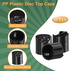 uxcell 30pcs PP Plastic Disc Top Caps, 18/410