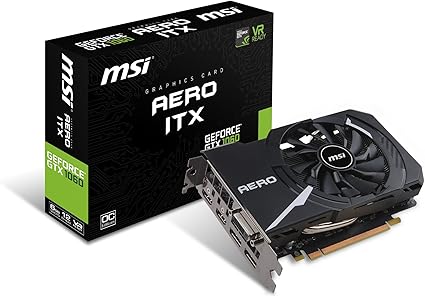 Msi Gaming Geforce Gtx 1060 6gb Gdrr5 192 Bit Hdcp Support Directx 12 Single Fan Vr Ready Itx Oc Graphics Card Gtx 1060 Aero Itx 6g Oc Computers Accessories Amazon Com