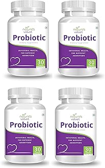 Natures Velvet Lifecare Probiotics for Digestive Health and Immunity - 30 Capsules - Pack of 4