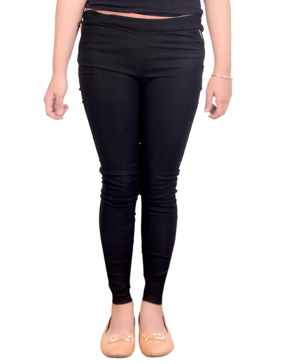 krystle women's black slim fit cotton jegging