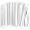 MYJIE 100 Pcs Clear Boba Straws Smoothie Straws,Individually Wrapped Disposable Plastic Jumbo Large Wide-mouthed Milkshake Drinking Straws(0.43" Diameter and 9.45" long)