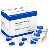Fiwochic 100 Pack Luer Stopper Closing Cones Dual Male-female Individually Packaged Sterile Luer Replacement Cap for Male/female Connectors (Blue)