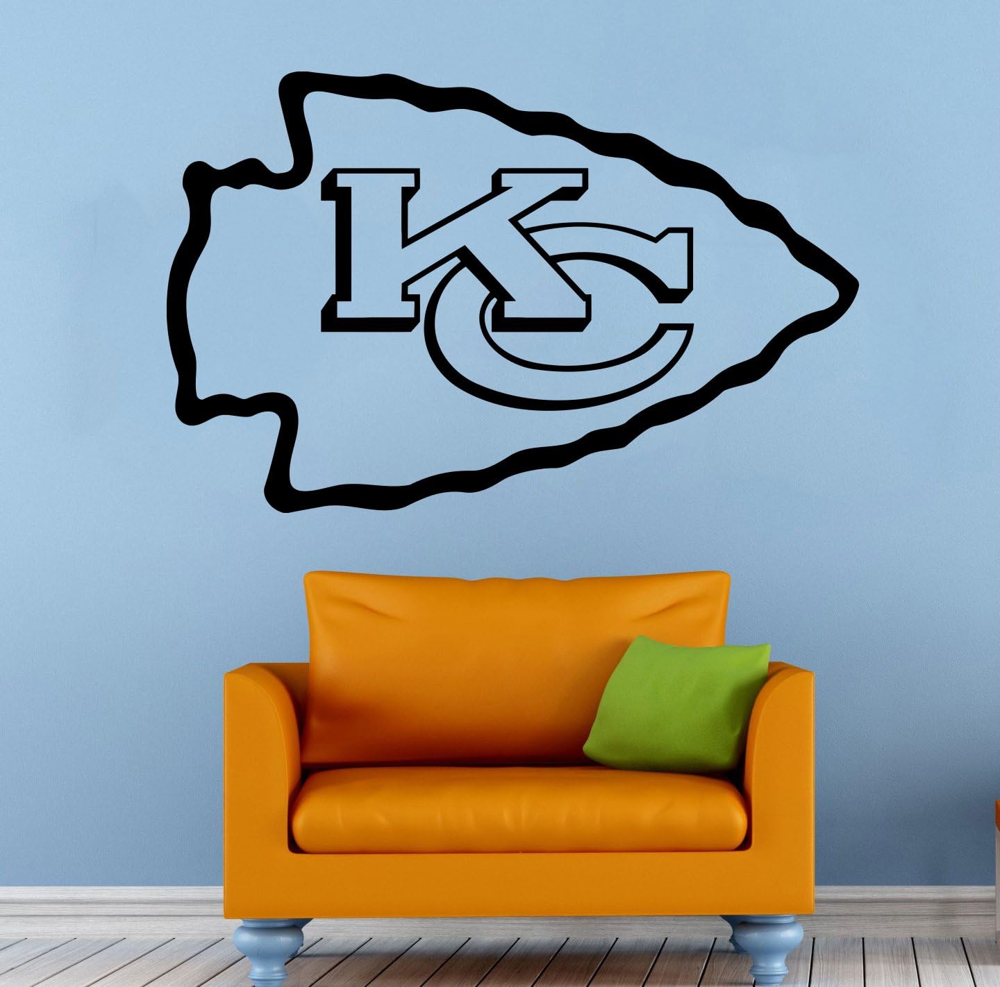 Football Team Logo Vinyl Decal Wall Sticker Kansas City Chiefs NFL Emblem Sport Poster Home Interior Removable Decor