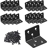 Black Stainless Steel Shelf Bracket,Joint Right Angle Bracket,L Shape Heavy Duty Metal Corner Brace Shelf Supporter for Wood Aufuga (16, 1.5x1.2x1.2)