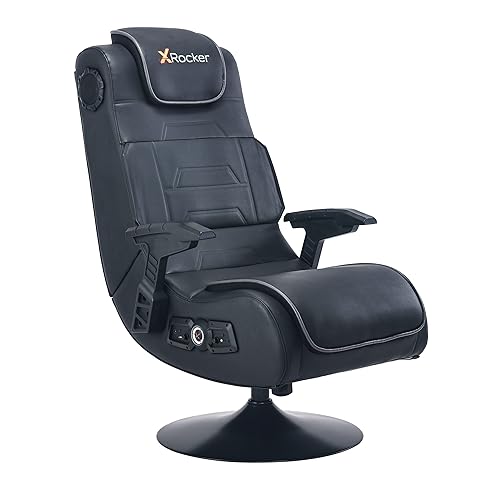 X Rocker PC Computer Gaming Desk Chair, Built-in Audio, College