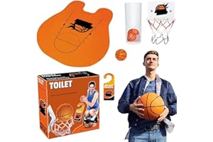 Toilet Basketball Game - Indoor Basketball Hoop Set, Fun Interactive Design, Durable Construction for Kids and Adults, Easy I