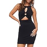 Forever 21 Womens Drawstring Cutout Mini Dress
