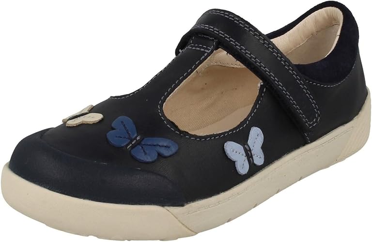 clarks navy girls shoes