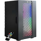 Mini Fridge, Dimmable Gaming Light Wine Fridge with Remote Control (Black) | 24 Display Modes Adjustable LED Light Gaming Mini Fridge, Cyber Style Skincare Fridge for Bedroom, Home, Gaming Room, Gift