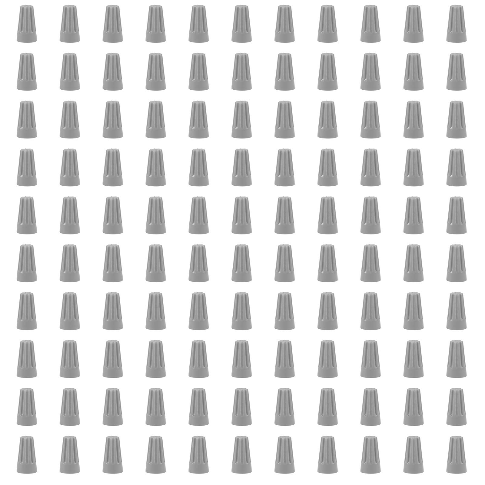 Photo 1 of 100 PCS P1 Grey Spring Insert Twist Caps Connection Electrical Wire Connectors Nuts Screw Terminals Assortment (Grey)