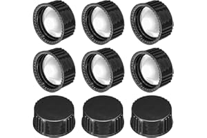PATIKIL 22mm Phenolic Resin Cover, 36pcs Poly Seal Screw Cap Growler Cap Phenolic Cover Thread for 22-400 Glass Beer Brewing Bottles Gallon Growler Gallon Jug, Black