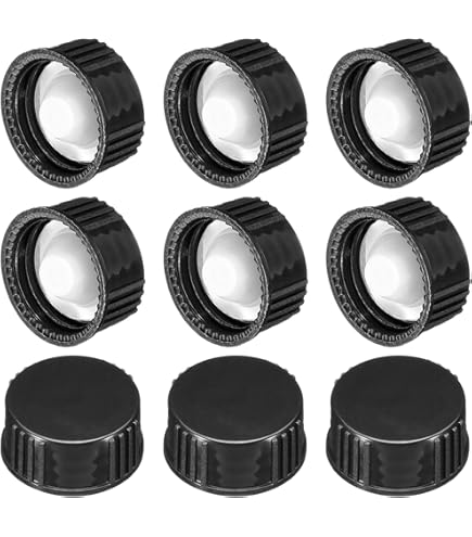 のぶたん Wheaton 38 439 WHEATON® Black Phenolic, Open Top, Screw Cap | Life