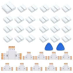 LightingWill 24Pack 4-Pin RGB LED Light Strip