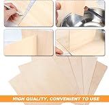 SenZee Basswood Sheets 12 Pcs 1.5mm 200x100mm 100x100mm Blank Plywood for Crafts view 4