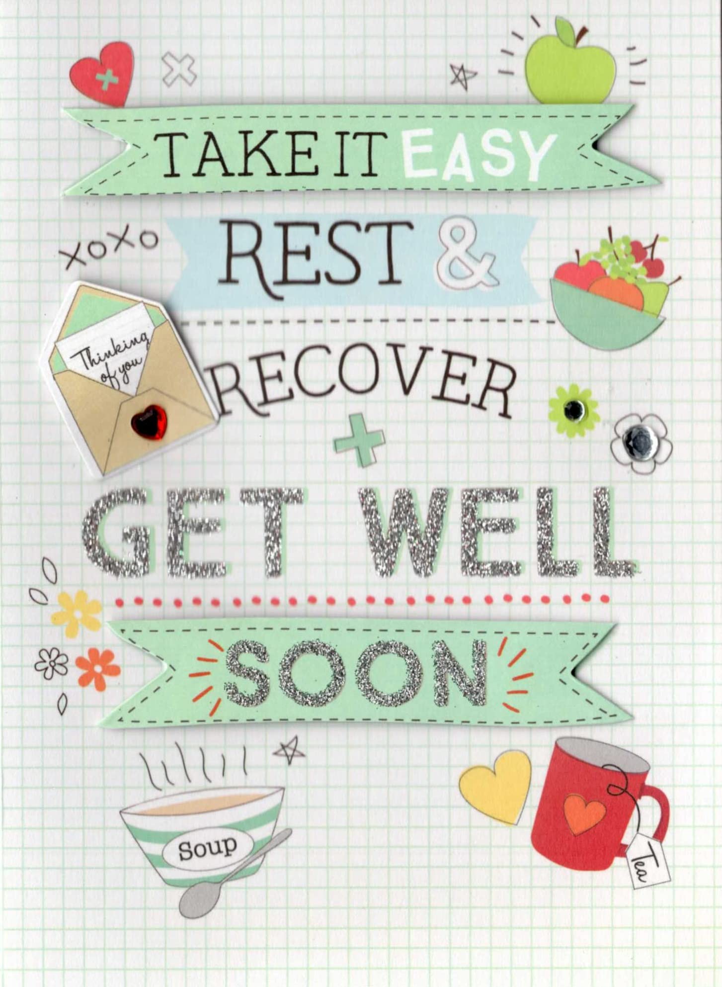 Get Well Soon Greeting Card Second Nature Just to Say Cards