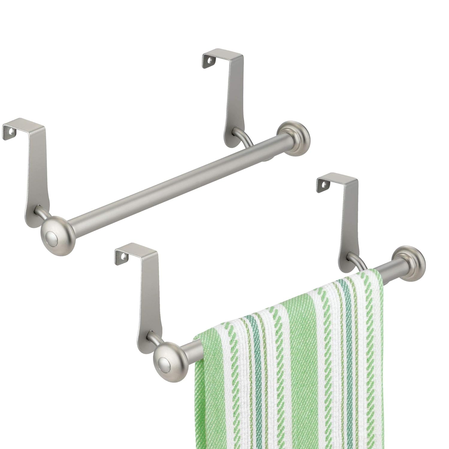 Best Mdesign Over-The-Cabinet Kitchen Dish Towel Bar Holder