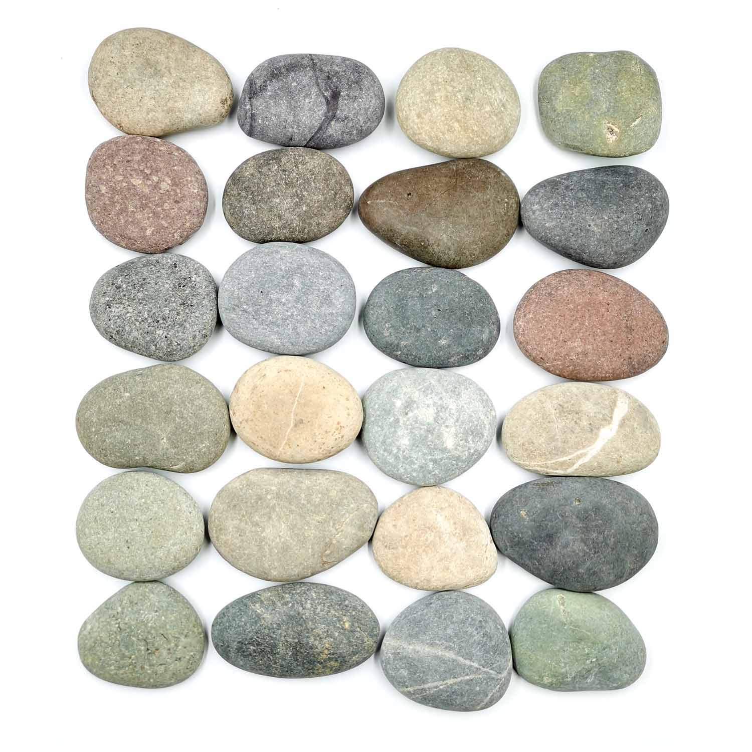 Koltose by Mash 24 Extra-Large Rocks For Painting – Bulk Multi-Colored Craft Rock Painting Stones, 9-12 CM Smooth And Flat, Non-Porous Painting Rocks