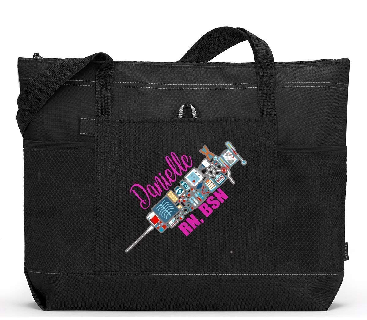 Personalized Nursing/Phlebotomist Syringe Tote Bag with
