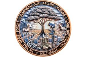 Aocass Military Commemorative Challenge Coin - A Salute to Veterans and a Remembrance of Heroes. Gifts for Veterans Day and Memorial Day