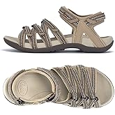 Viakix Womens Sport Sandals, Comfortable Walking Hiking Water Sandals | Athletic outdoor shoes arch support ankle river trekking travel camping vacation wide width