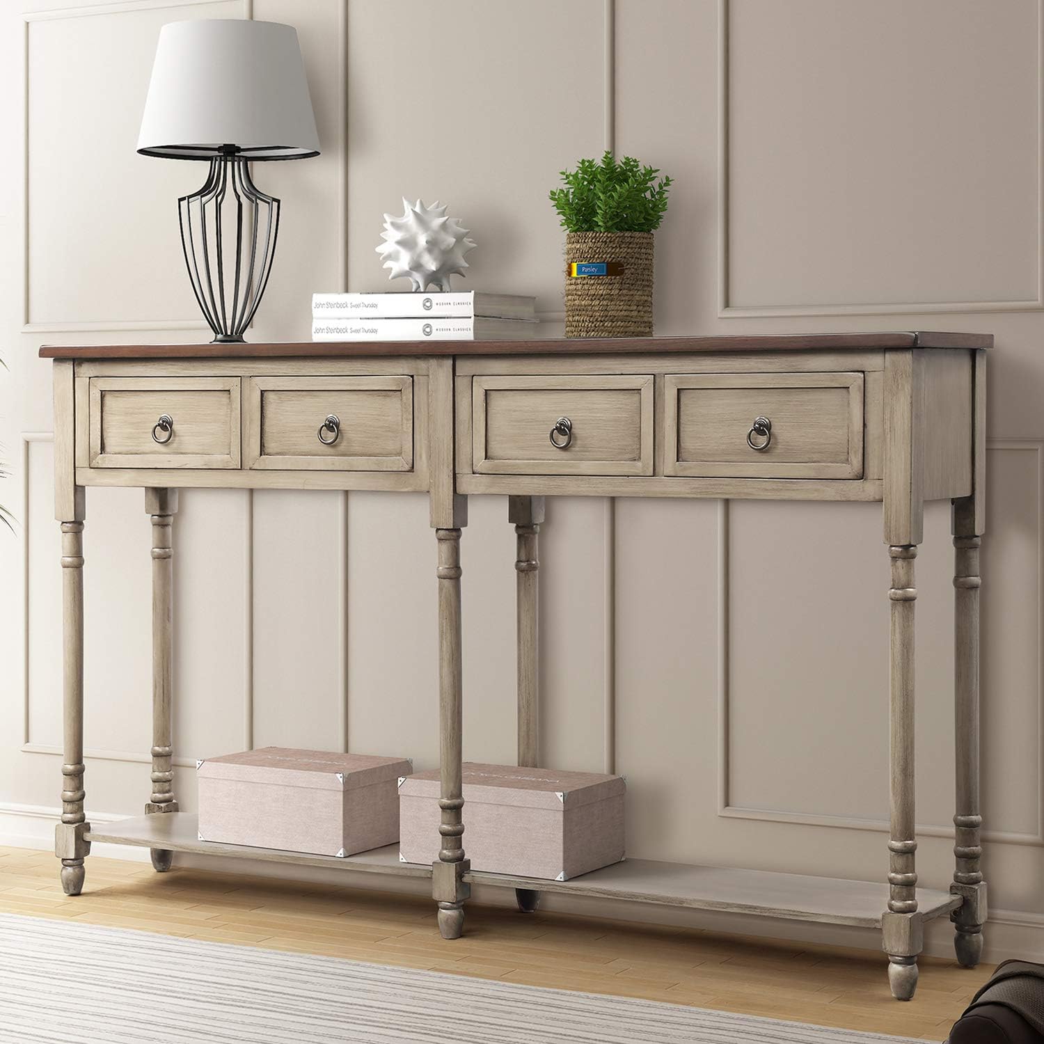 Best 60 inch console table with storage white