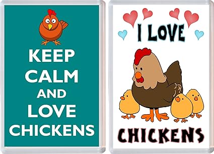 Imanes grandes para nevera, 2 unidades, diseño de pollo/pollos - I ...
