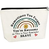 Positive Affirmation Gifts Makeup Bag Motivational Gifts for Women Daughter Sister Friend Coworker Inspirational Encouragement Valentines Christmas Birthday Gift for Her Travel Pouch