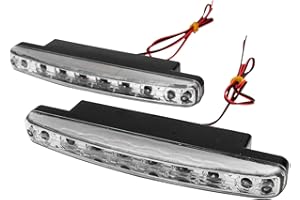 Daytime Running Light - MASO 2 x Super Bright White 8 LED DRL Car Daytime Running Driving Light Head Lamp