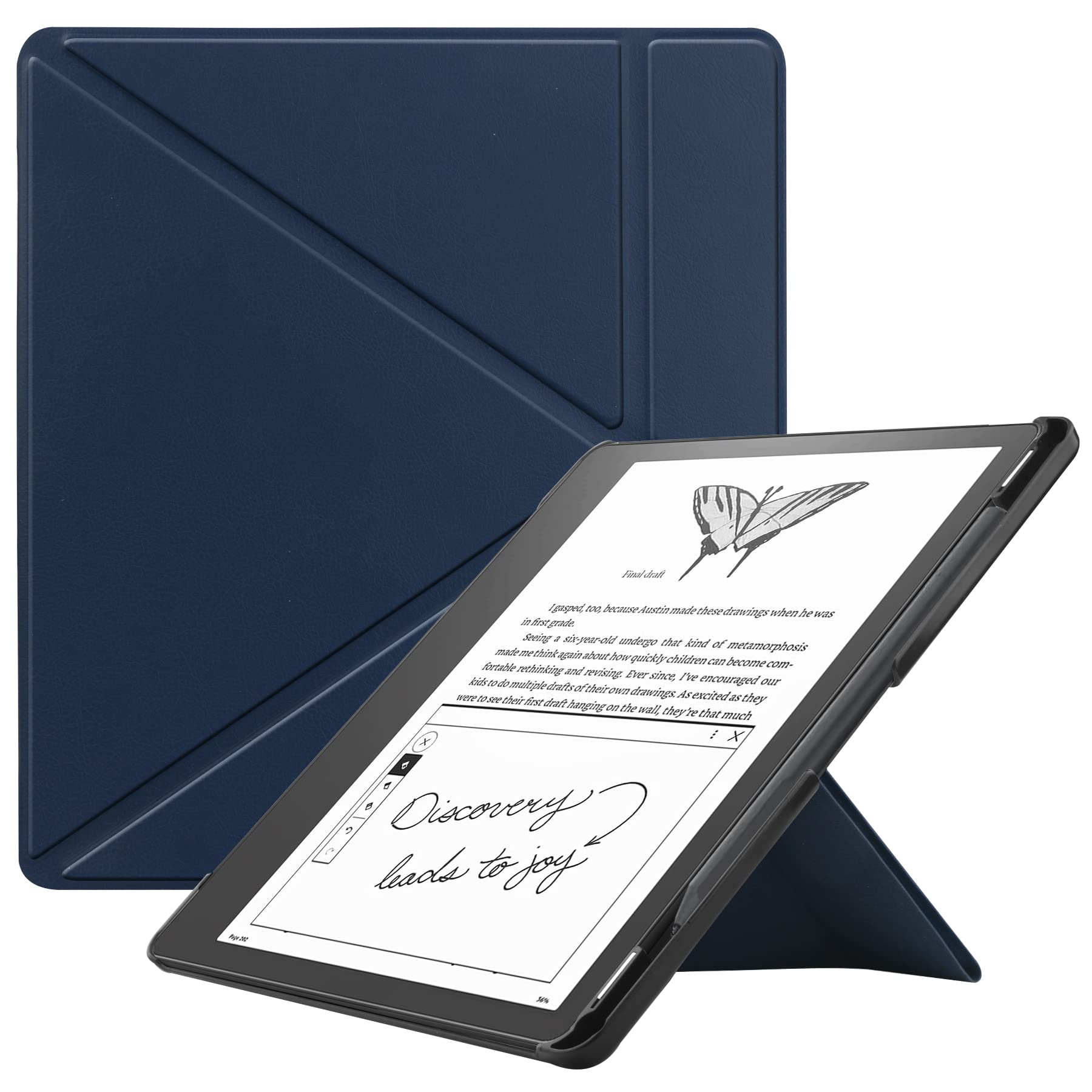 VOVIPO Slimshell Case for Kindle Scribe 10.2" (2024/2022 Release), Premium Lightweight PU Leather Stand Cover with Auto Sleep/Wake for Kindle Scribe 10.2 inch 2024/2022-Constellation-Navy