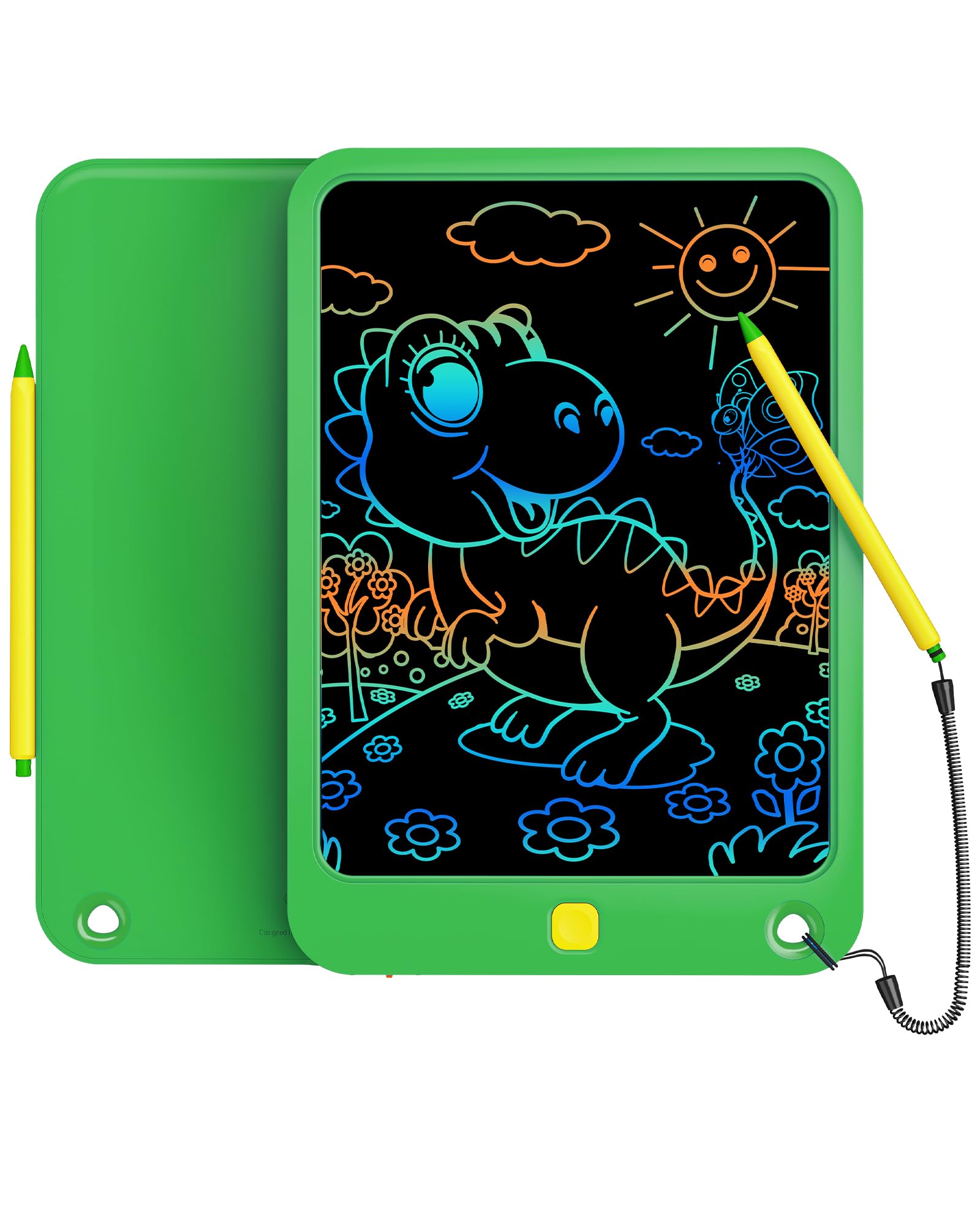LCD Writing Tablet 10 Inch, Toys for 3 4 5 6 7 8 9 10 Year Old Boys Girls, Colorful Doodle Board Drawing Tablet, Gift for Boys Toddlers Age 3-12 Years, Memo Board, Drawing Pads with Lanyard (Green)