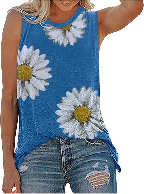 Camisetas de verano para mujer, diseño de girasol, de manga corta