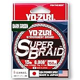 Yo-Zuri Super Braid 150 Yard Spool Dark Green 15LB