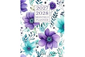 2027-2028 Monthly Planner: 2 Year Calendar 8.5 x 11 Large Size with Holiday Reminders | from JANUARY to DECEMBER 24 Month Org