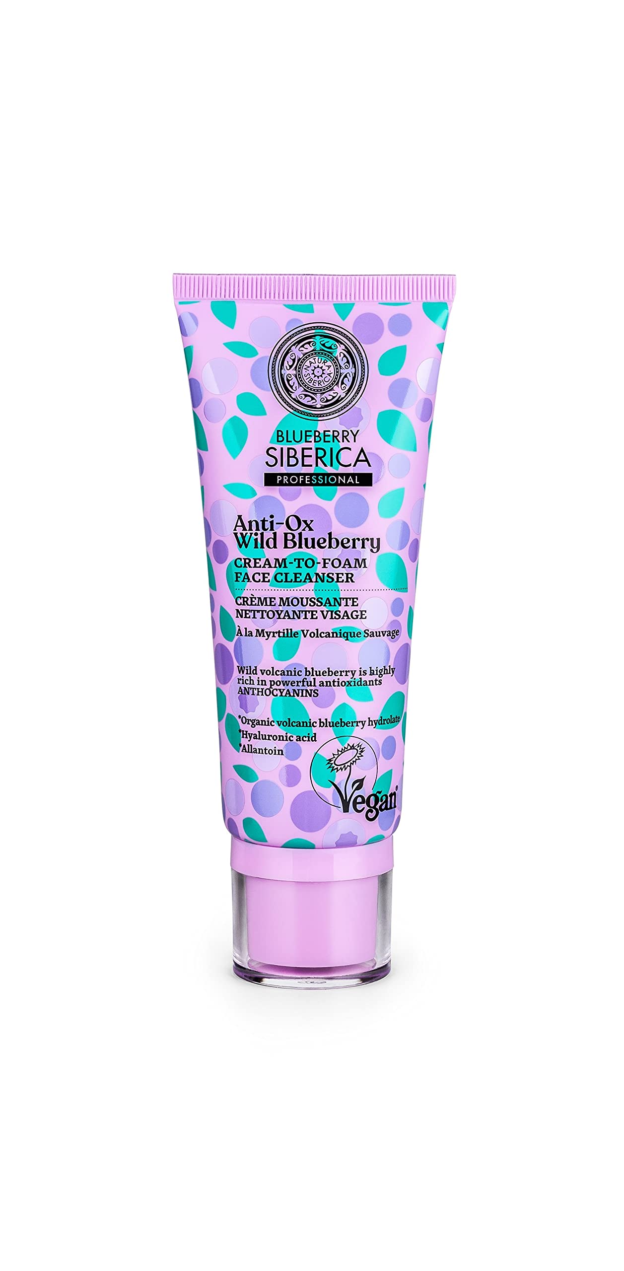 Natura Siberica Anti-OX Wild Blueberry. Cream-to-foam face cleanser
