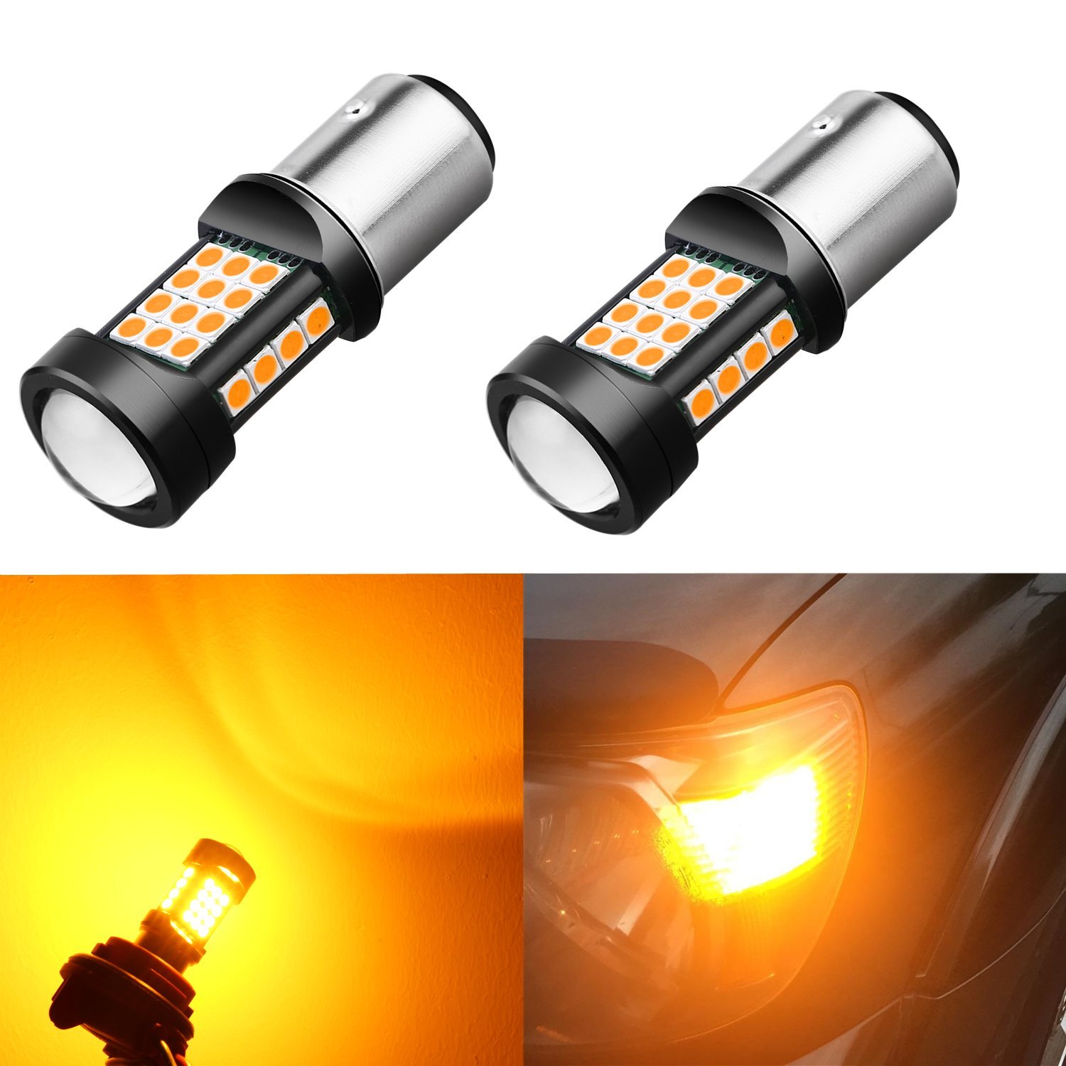 Best Alla Lighting 3030-Smd Bay15d 1157 Switchback Led Bulbs